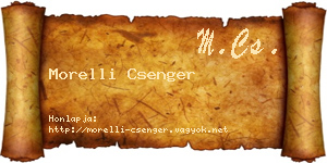 Morelli Csenger névjegykártya